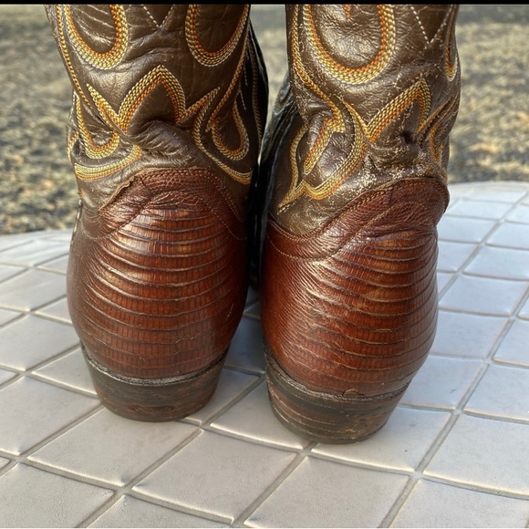 Gorgeous Women’s Chocolate Brown Teju Lizard Dressy Western Boots - 7.5 - Picture 5 of 9